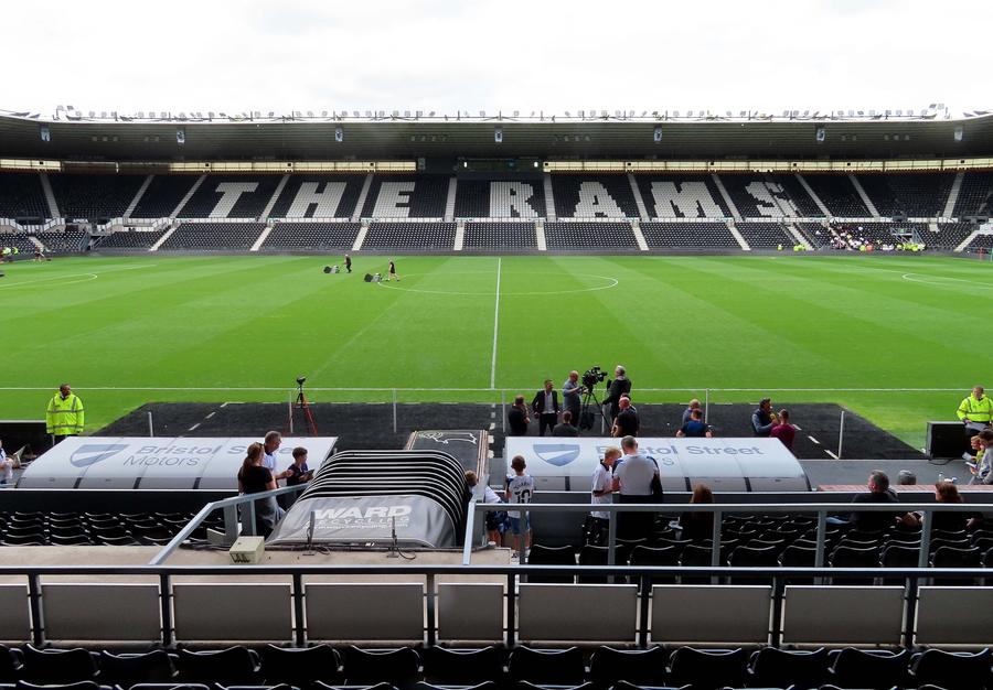 The East Stand seats spelling THE RAMS